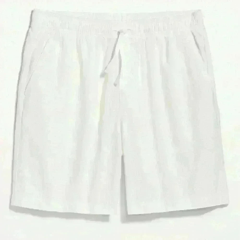 Old Navy Men’s Textured Jogger Shorts White New Without Tags Small - Picture 3 of 8